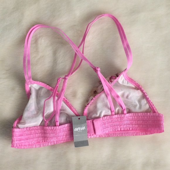 Aerie Embroidered Triangle Bralette NWT - Picture 7 of 8